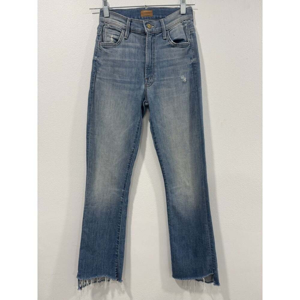 MOTHER The Insider Crop Step Fray Jeans Womens 26 Shake Well Made In USA